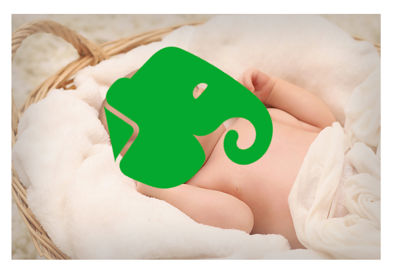 Evernote as a baby