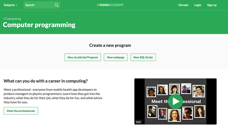 Learn computer programming with Khan Academy
