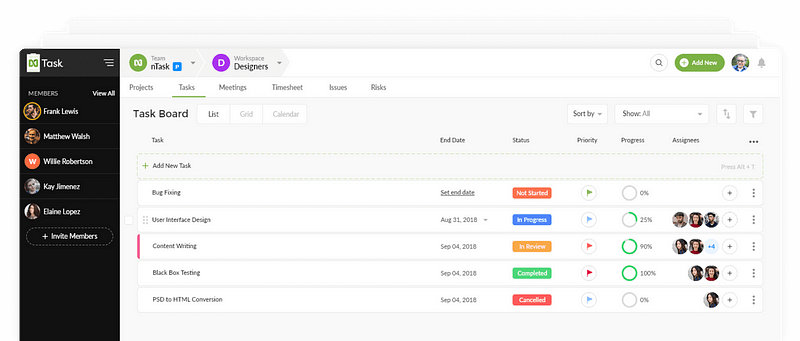 ntask — project management software